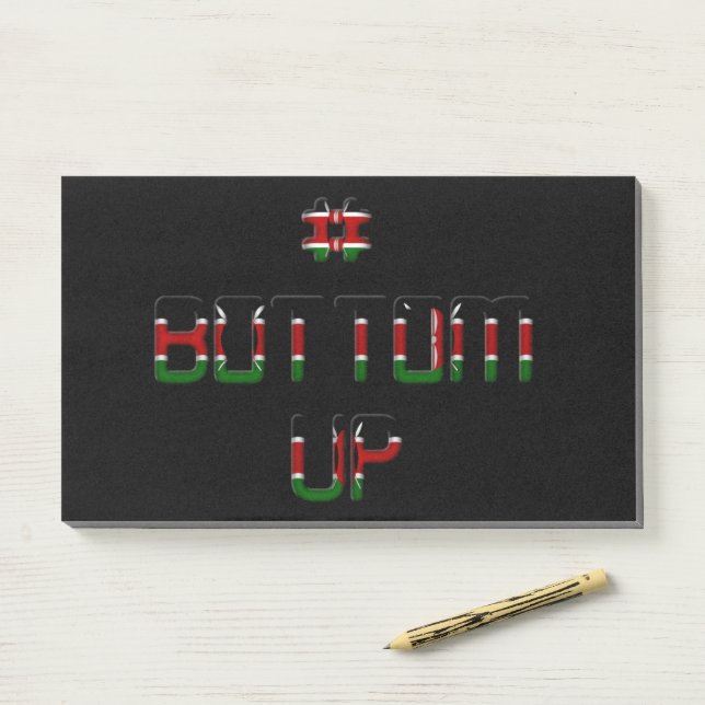 Bottom Up Kenya Peace Love and Unity Art Print Post-it Notes (On Desk)
