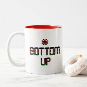 Bottom Up Kenya Peace Love and Unity Art Print Two-Tone Coffee Mug