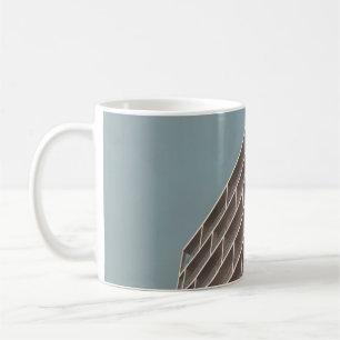 BOTTOM VIEW OF HIGH RISE BUILDING COFFEE MUG