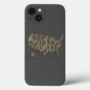 Bottomland Camo American Map Camouflaged iPhone 13 Case