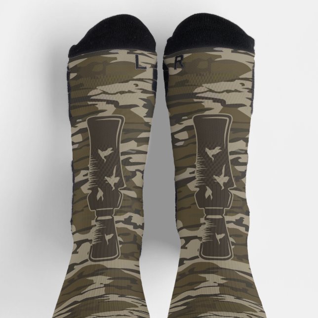 Bottomland Camo Call Me Duck Call Socks (Top)