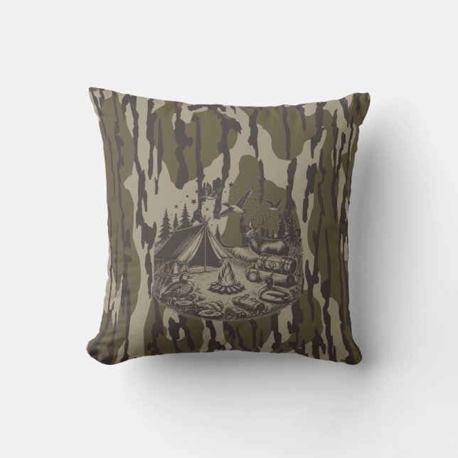 Bottomland Camo Camping Gear Camo Cushion (Front)