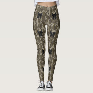 Bottomland Camo Cute Bow Ribbon for Women and Girl Leggings