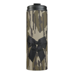 Bottomland Camo Cute Bow Ribbon for Women and Girl Thermal Tumbler