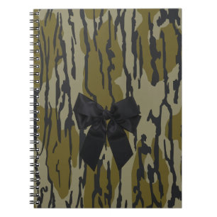 Bottomland Camo Cute Bow Ribbon for Women & Girls Notebook