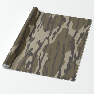 Bottomland Camo Old School Camouflage Wrapping Paper
