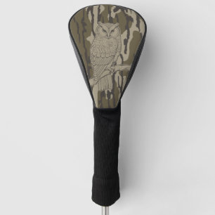 Bottomland Camo Owl on Branch vintage Golf Head Cover
