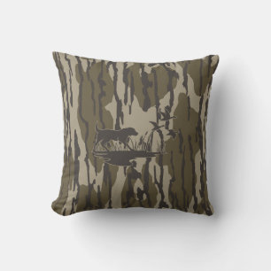 Bottomland Camo Skin Dog and Ducks Cushion