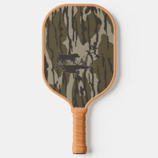 Bottomland Camo Skin Dog and Ducks Pickleball Paddle