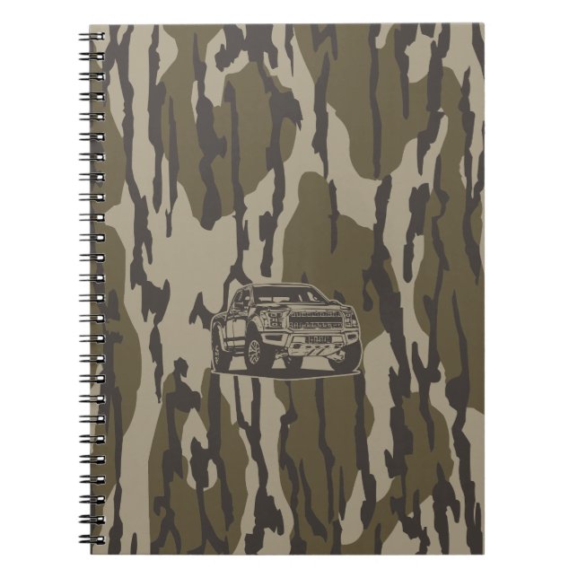 Bottomland Camo Truck Off Road Hunting Camo Notebook (Front)