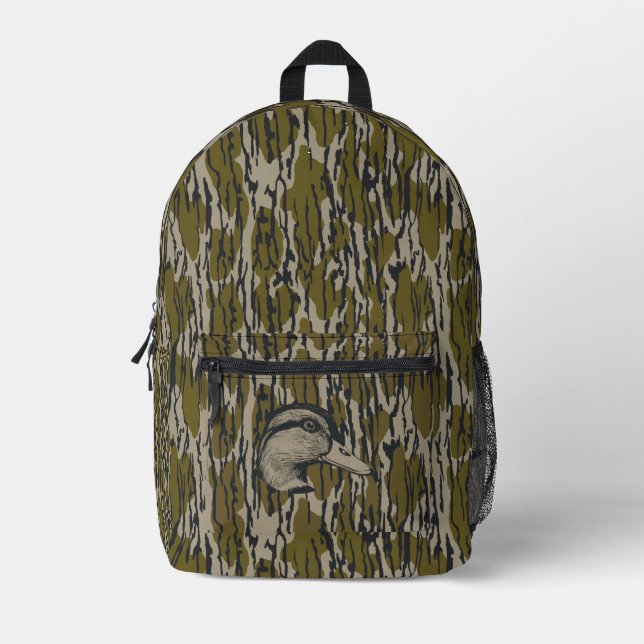 Bottomland Camo Waterfowl Duck Hunting Printed Backpack (Front)