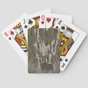 Bottomland camo whitetail deer buck hunting camo playing cards