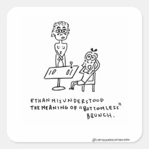 Bottomless Brunch Square Sticker