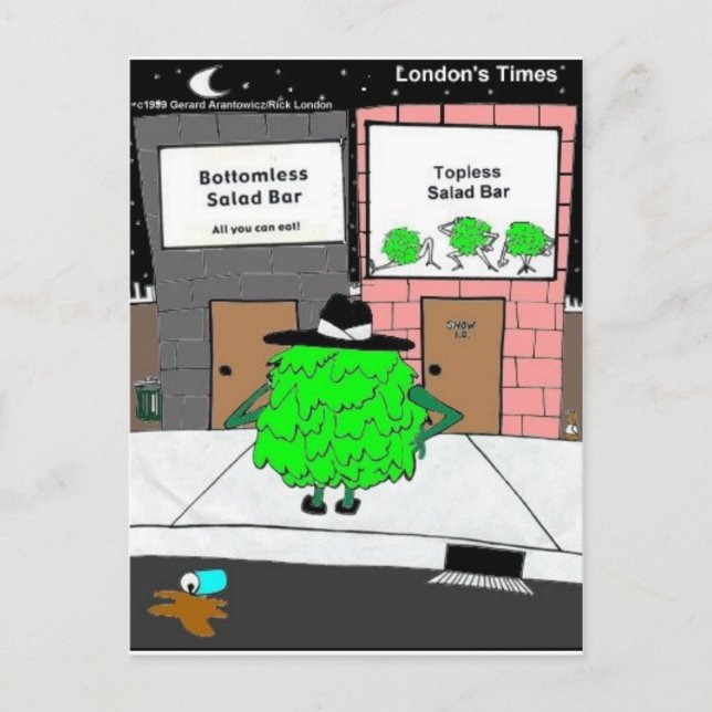 Bottomless Salad Funny Gifts & Collectibles Postcard (Front)