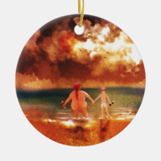 Bottoms Up Ceramic Tree Decoration