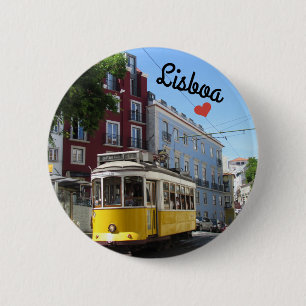 Botton/Pin ~ Lisbon, Portugal 6 Cm Round Badge