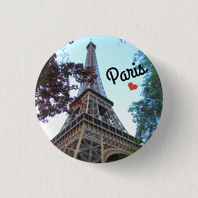 Botton/Pin ~ Paris, France 3 Cm Round Badge (Front)