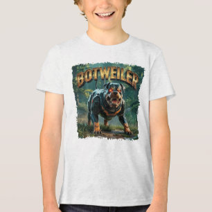 Botweiler Illustration – Robot Rottweiler Funny Tri-Blend Shirt