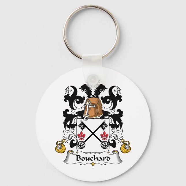 Bouchard Family Crest Key Ring (Front)