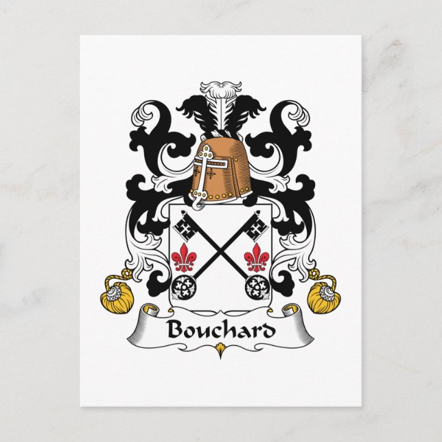 Bouchard Family Crest Postcard (Front)