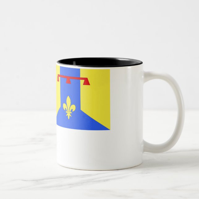 Bouches-du-Rhône flag Two-Tone Coffee Mug (Right)