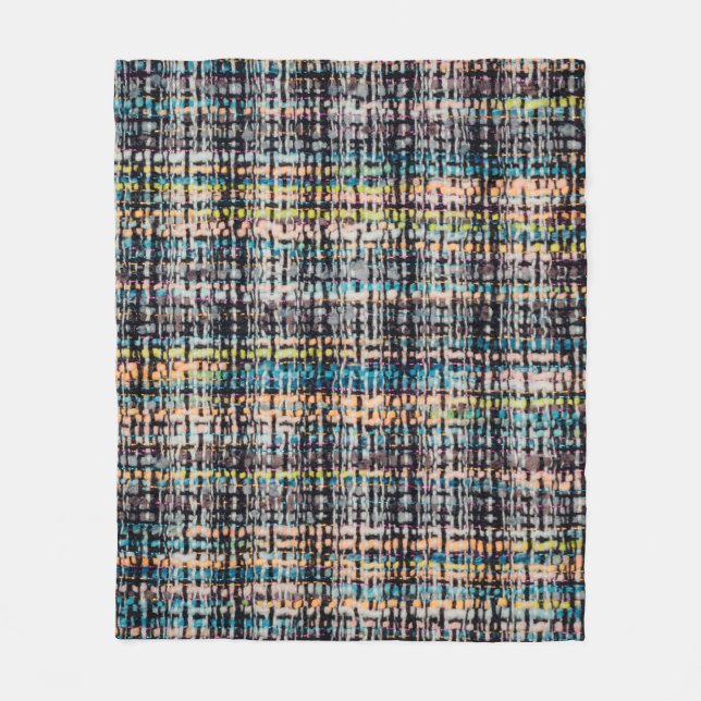 Boucle suiting fabric background texture fleece blanket (Front)