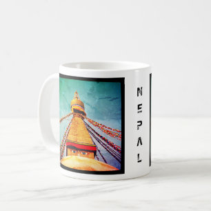 Boudhanath Stupa, Buddha Eyes, Kathmandu, Nepal Coffee Mug
