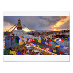 Boudhanath stupa,kathmandu Nepal Photo Print