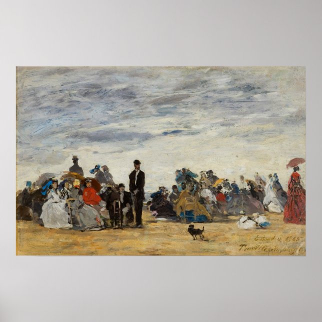Boudin - Beach At Trouville Poster (Front)
