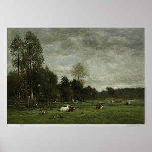 Boudin - Pasture In Outskirts Of Honfleur 1856 Poster