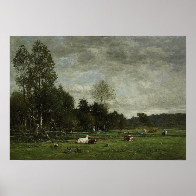 Boudin - Pasture In Outskirts Of Honfleur 1856 Poster (Front)