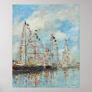 Boudin - Yacht Basin At Trouville-Deauville 1895 Poster