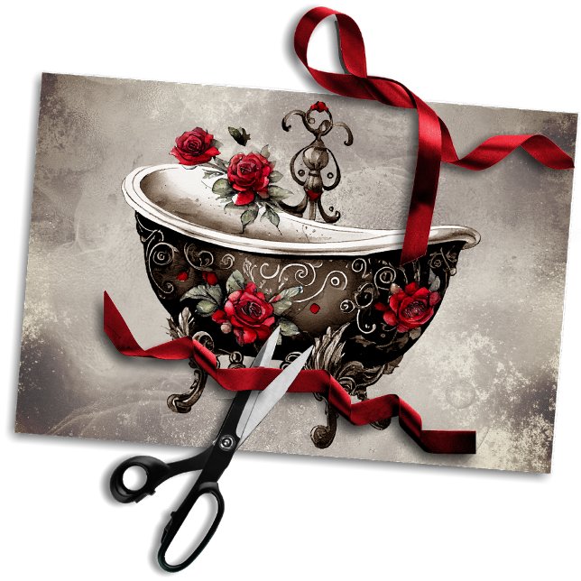 Boudoir | Bathtub Old Antique Gold Footed Bath Tub Tissue Paper (Creator Uploaded)