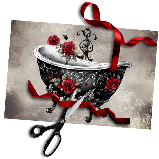 Boudoir | Bathtub Old Antique Gold Footed Bath Tub Tissue Paper (Creator Uploaded)
