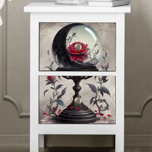 Boudoir Crystal Ball Crescent Moon Red Roses Tissue Paper