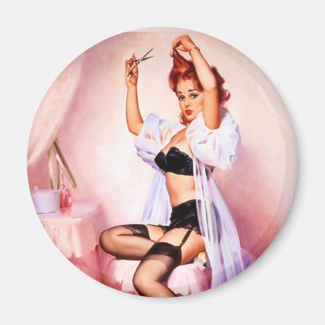 Boudoir pin up magnet (Front)