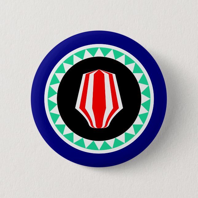 Bougainville Autonomous Region flag 6 Cm Round Badge (Front)