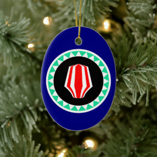 Bougainville Autonomous Region flag Ceramic Tree Decoration
