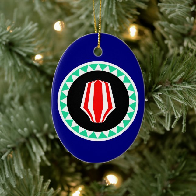 Bougainville Autonomous Region flag Ceramic Tree Decoration (Tree)