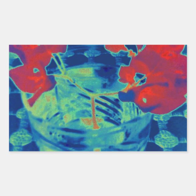 bougainville image rectangular sticker (Front)