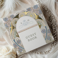 Bougainvillea Blue Gold Wedding Art Nouveau