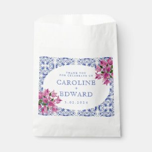 Bougainvillea Bluetile Mediterranean Wedding Favour Bags