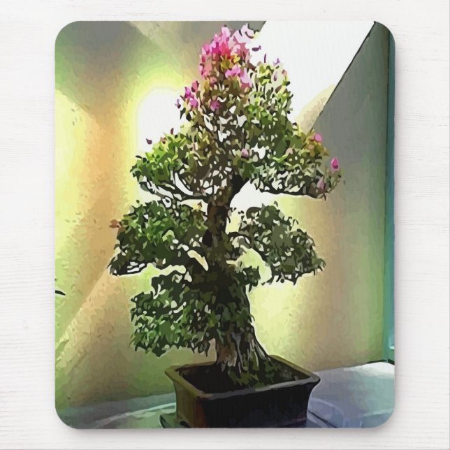 Bougainvillea Bonsai Tree Mouse Mat (Front)