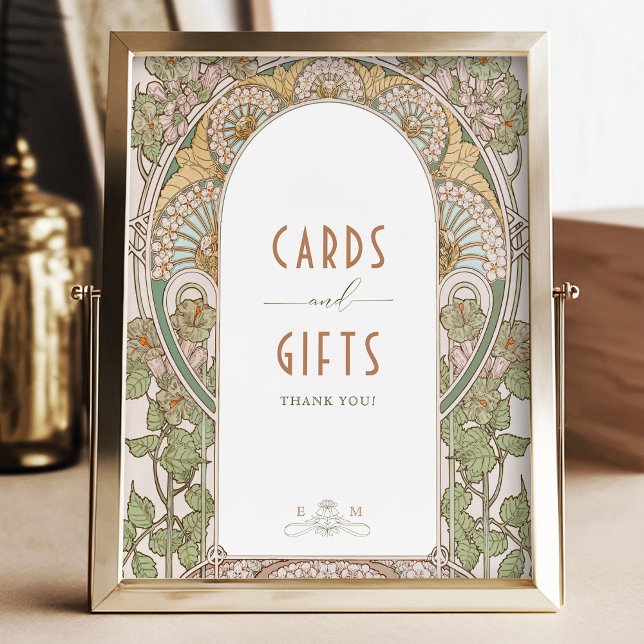 Bougainvillea Cards & Gifts Sign Vintage Mucha (Creator Uploaded)