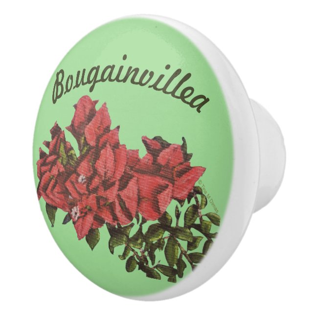 Bougainvillea Ceramic Knob (Right)