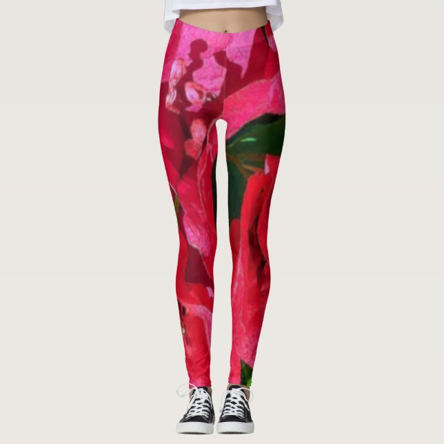 Bougainvillea Closeup Leggings (Front)