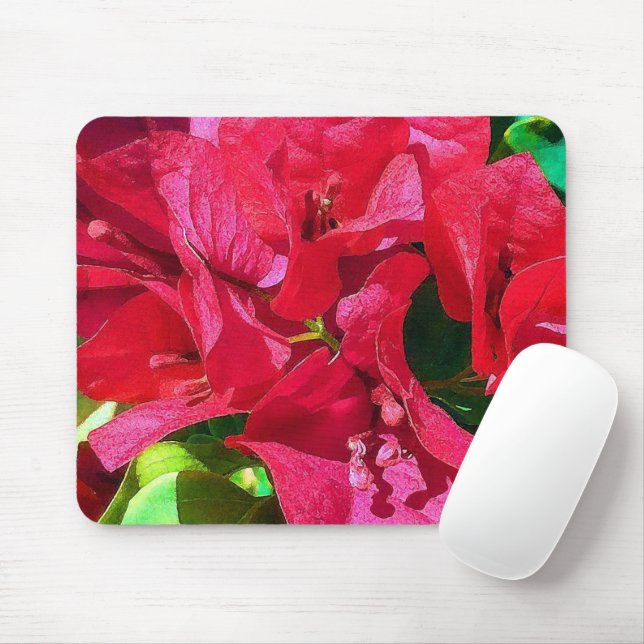 Bougainvillea Closeup Mousepad (With Mouse)