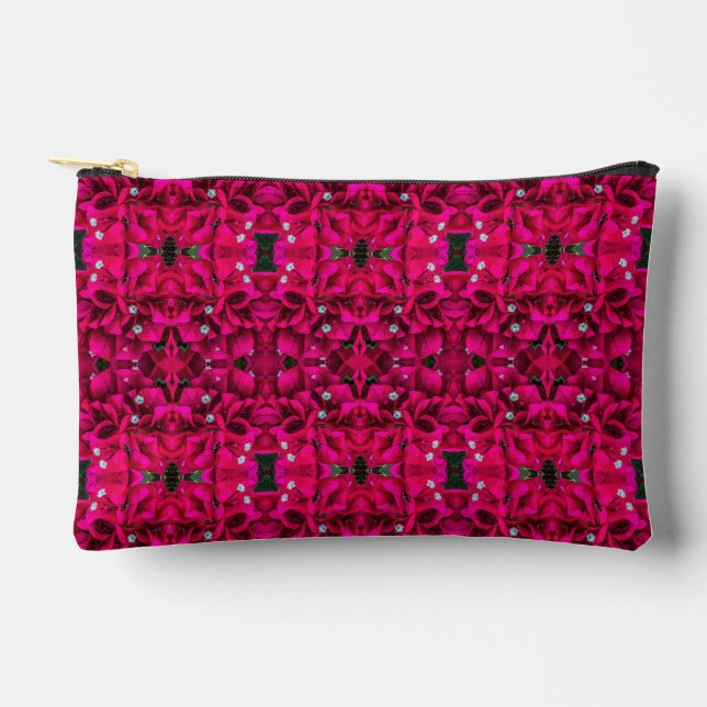 Bougainvillea Deep Pink Accessory Pouch  (Front)