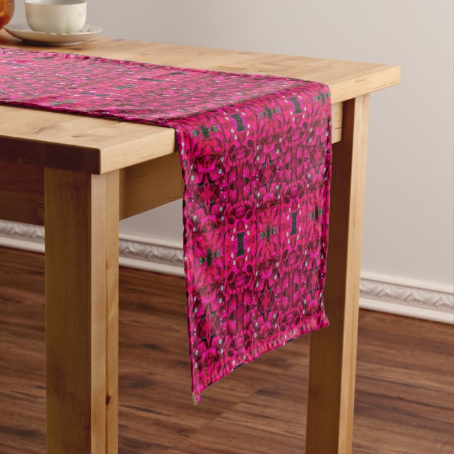 Bougainvillea Deep Pink Table Runner (In Situ)