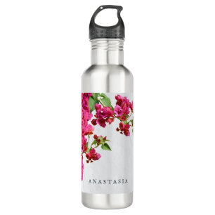 Bougainvillea Floral Mediterranean Greek Island  710 Ml Water Bottle